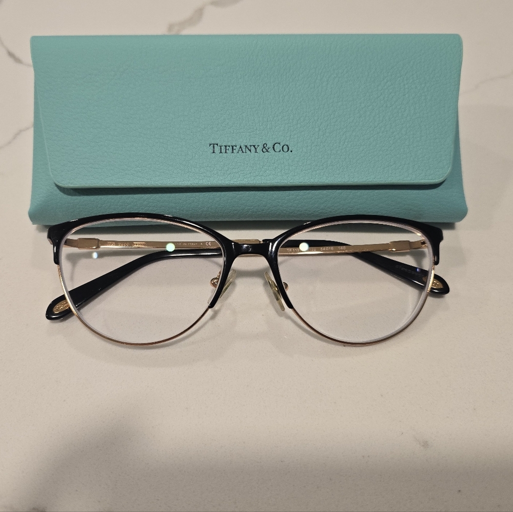 Tiffany & Co Black And Rose Gold Eyeglass Frames